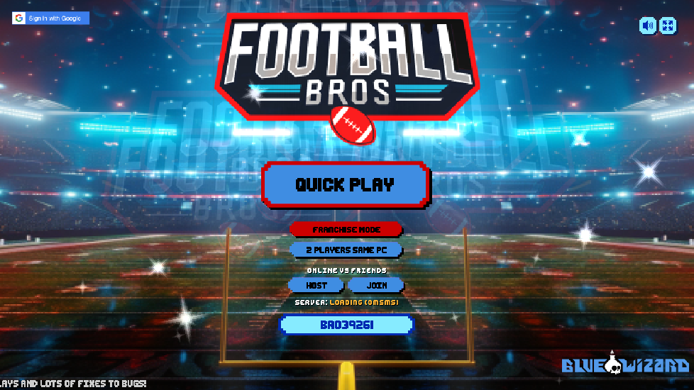 Gameplay snapshot of Join the Football Bros narrative browser experience
